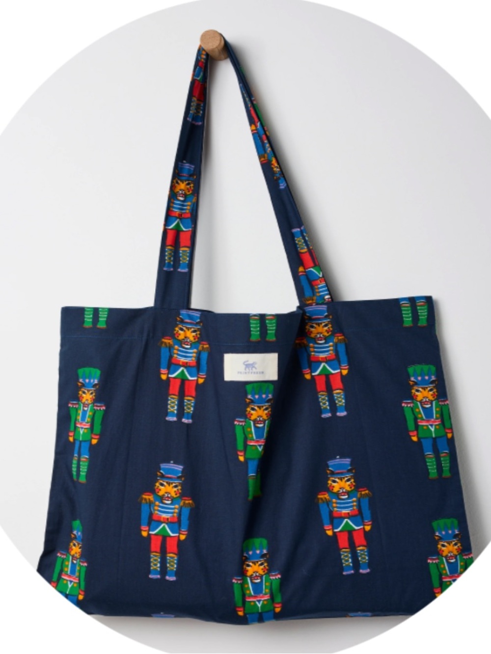 Printfresh Go To Tote Leopard Nutcrackers Print New